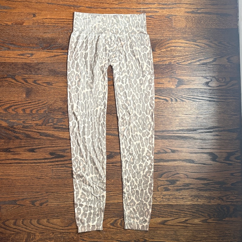 INC International Concepts Animal Print Leggings - Beige and Brown size small